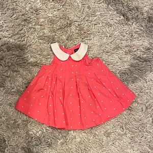 Polka dot pleated dress